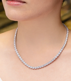 Moissanite Diamond Tennis Necklace | 0.3 carat |  قلادة الماس الموزنايت تنس