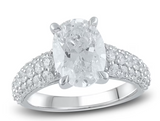 Oval  3ct Moissanite Diamond Ring - خاتم الماس موزنايت