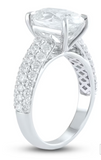 Oval  3ct Moissanite Diamond Ring - خاتم الماس موزنايت