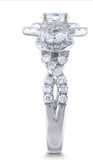 Three Hola 4ct Moissanite Diamond Ring - خاتم الماس موزنايت