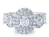 Three Hola 4ct Moissanite Diamond Ring - خاتم الماس موزنايت