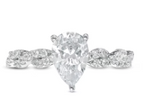 Pear 3CT Moissanite Diamond Ring - خاتم الماس موزنايت