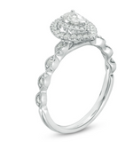 Pear 2.5CT Moissanite Diamond Ring - خاتم الماس موزنايت