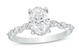 Oval  3ct Moissanite Diamond Ring - خاتم الماس موزنايت
