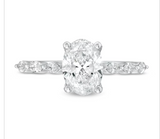 Oval  3ct Moissanite Diamond Ring - خاتم الماس موزنايت