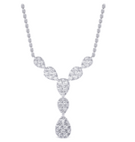 Moissanite Diamond  Necklace  pear shape |   قلادة الماس الموزنايت