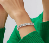 Emerald  Moissanite Diamond Bracelet  - اسوارة الماس الموزنايت | نص قيراط لكل الماسة