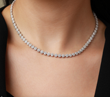 Moissanite Diamond Flower Necklace |   قلادة الماس الموزنايت  - وردة