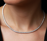 3mm | Moissanite Diamond Tennis Necklace | 0.15 carat |  قلادة الماس الموزنايت تنس