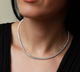 3mm | Moissanite Diamond Tennis Necklace | 0.15 carat |  قلادة الماس الموزنايت تنس