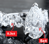 5 carat  Moissanite Diamond Ring - pear shape  -  خاتم الماس موزنايت