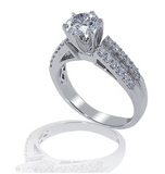 Moissanite Diamond Ring - خاتم الماس موزنايت - solitaire ring