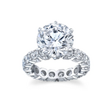 brilliant  -cut Moissanite diamond ring -9.40  carat - خاتم الماس موزنايت