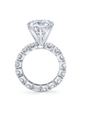 brilliant  -cut Moissanite diamond ring -9.40  carat - خاتم الماس موزنايت