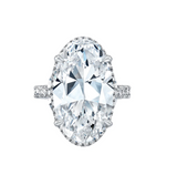 Oval cut Moissanite diamond ring -10.92 carat - خاتم الماس موزنايت