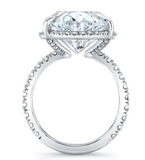 Oval cut Moissanite diamond ring -10.92 carat - خاتم الماس موزنايت