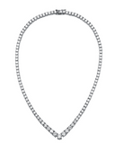 V Moissanite Diamond Tennis Necklace |متدرج| قلادة الماس الموزنايت تنس