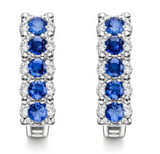 sapphire and moissanite Diamond   حلق  - ياقوت ازرق والماس موزنايت