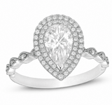 Pear 2.5CT Moissanite Diamond Ring - خاتم الماس موزنايت