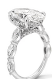 Oval Moissanite Diamond Ring - خاتم الماس موزنايت