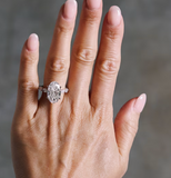 Oval Moissanite Diamond Ring - خاتم الماس موزنايت