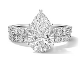 Pear Moissanite Diamond Ring - خاتم الماس موزنايت - قطعتين