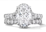 Oval Moissanite Diamond Ring - خاتم الماس موزنايت - قطعتين