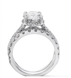 Oval Moissanite Diamond Ring - خاتم الماس موزنايت - قطعتين