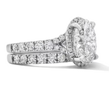 Oval Moissanite Diamond Ring - خاتم الماس موزنايت - قطعتين