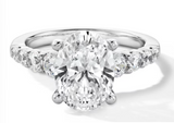 Oval cut Moissanite diamond ring  - خاتم الماس موزنايت