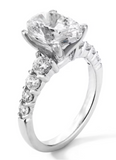 Oval cut Moissanite diamond ring  - خاتم الماس موزنايت