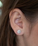 Solitaire mossnite diamond earring- حلق الماس موزنايت