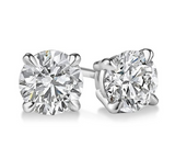 Solitaire mossnite diamond earring- حلق الماس موزنايت