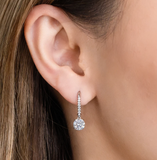 Solitaire mossnite diamond earring- حلق الماس موزنايت