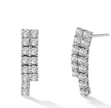Tennis mossnite diamond earring- حلق الماس موزنايت