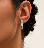 Tennis mossnite diamond earring- حلق الماس موزنايت